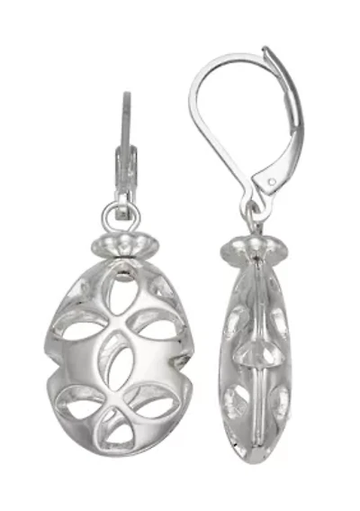 Silver Tone Drop Earrings
