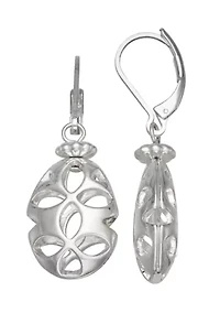 Silver Tone Drop Earrings