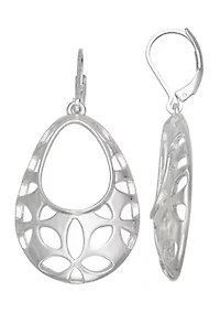 Silver Tone Long Drop Earrings