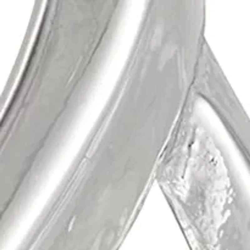 Silver Tone Leaves Drop Earrings