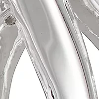 Silver Tone  Leaves Stud Earrings