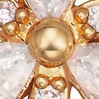 Gold Tone Crystal Stud Earrings