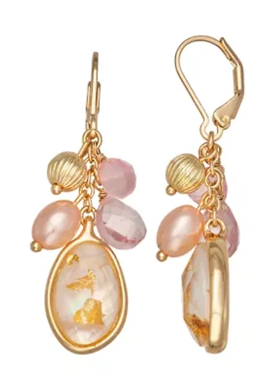 Multi Abalone Chandelier Earrings
