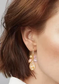 Multi Abalone Chandelier Earrings