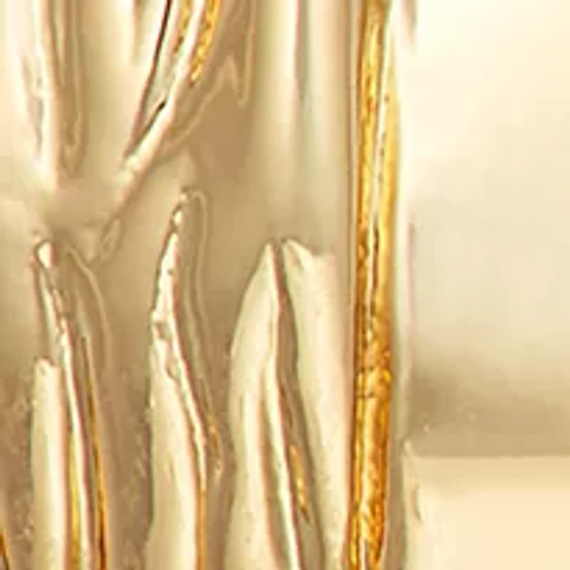 Gold Tone 17 Millimeter Texture C Hoop Earrings