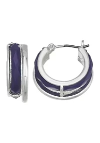 Silver Tone 19.5 Millimeter Hoop Earrings