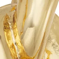 Gold Tone 42 Millimeter Knotted C Hoop Earrings