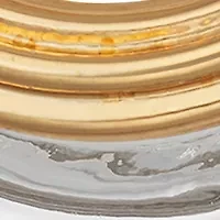 Two Tone 20 Millimeter C Hoop Earrings