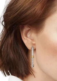 Tri Tone Mixed Hoop Earrings