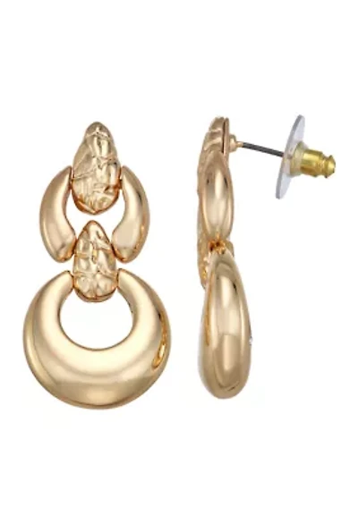 Gold-Tone Double Drop Earrings