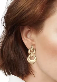 Gold-Tone Double Drop Earrings