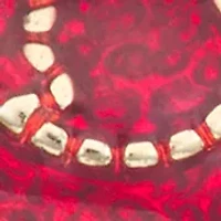 Gold Tone Red Cardinal Earrings