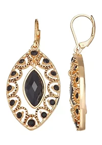 Gold Tone Holiday Orbital Earrings