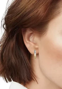 Two Tone Trio Earrings Set