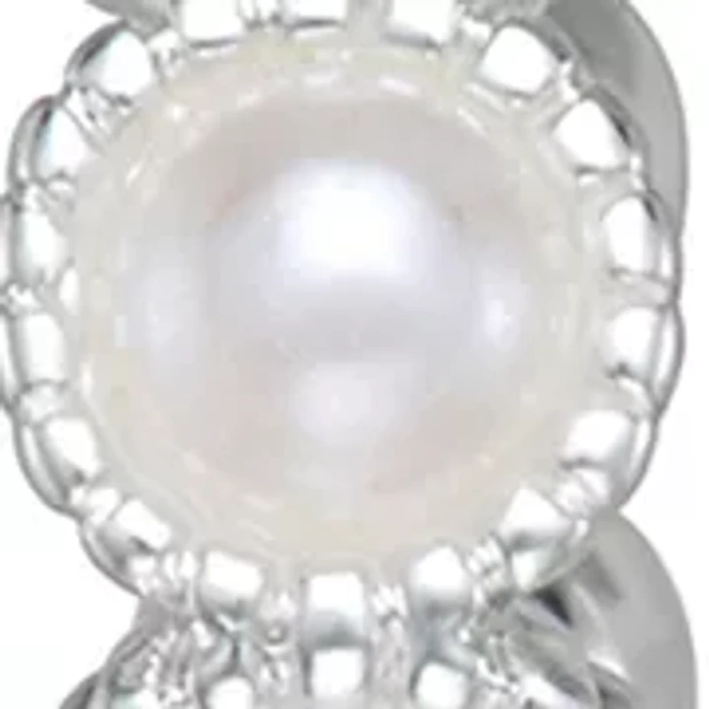 Silver Tone Stud Hoop Trio Earrings