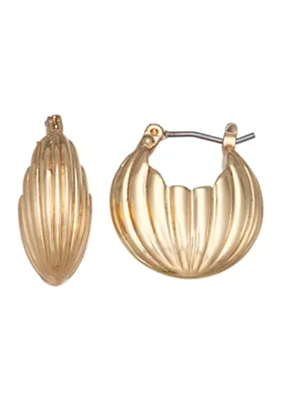  Ridge Huggie Earrings