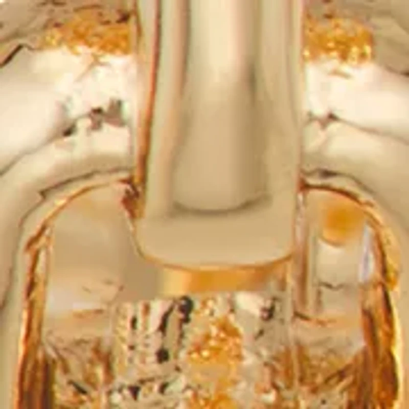 Linked Gold Tone Hoop Earrings