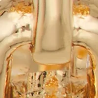 Linked Gold Tone Hoop Earrings