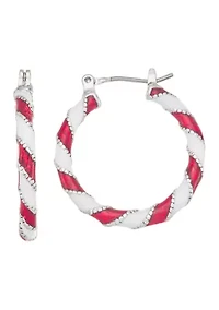 Candy Cane Hoop Earrings