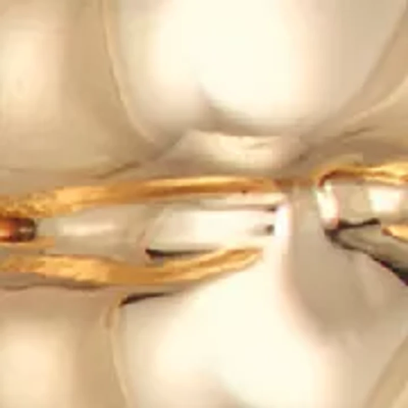 Ridge Gold Tone Hoop Earrings