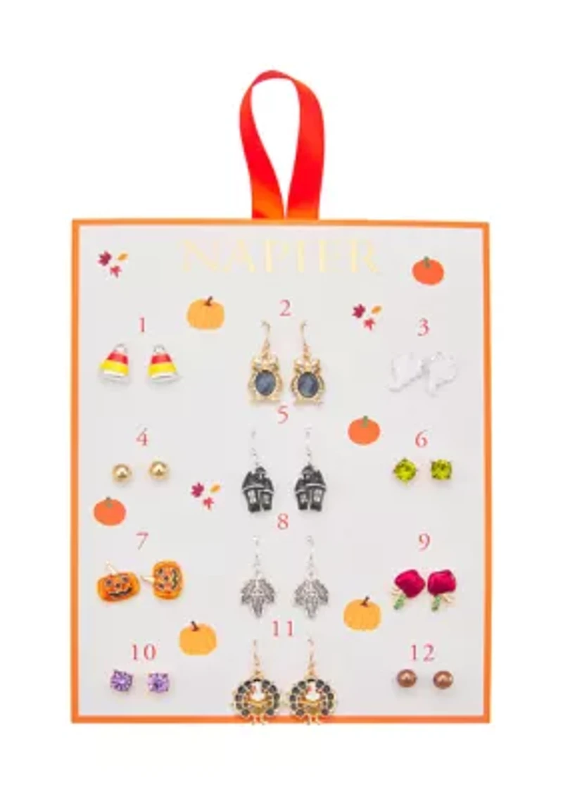 Women's 12 Days Of Fall Earrings Multipack