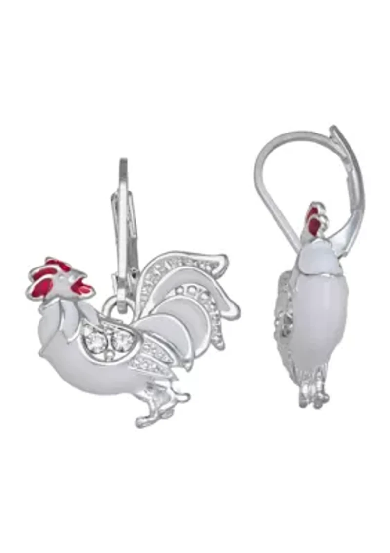 Green Crystal Drop Earrings