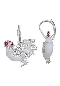 Green Crystal Drop Earrings