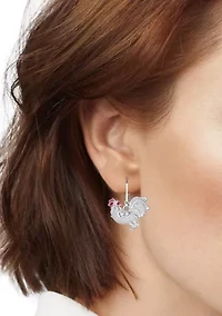 Green Crystal Drop Earrings