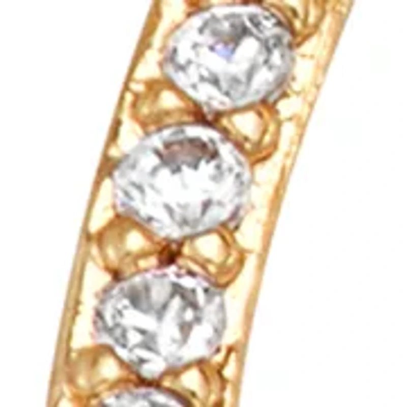  Cross CZ Drop Earrings