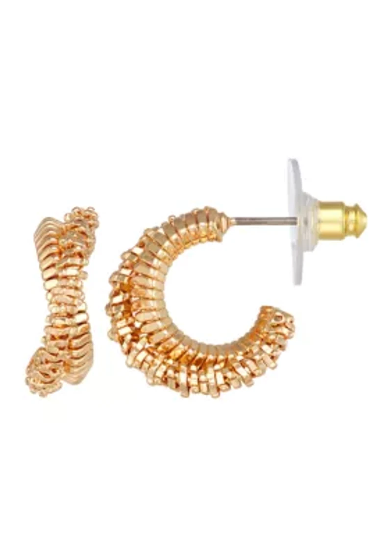 Lace C Hoop Earrings