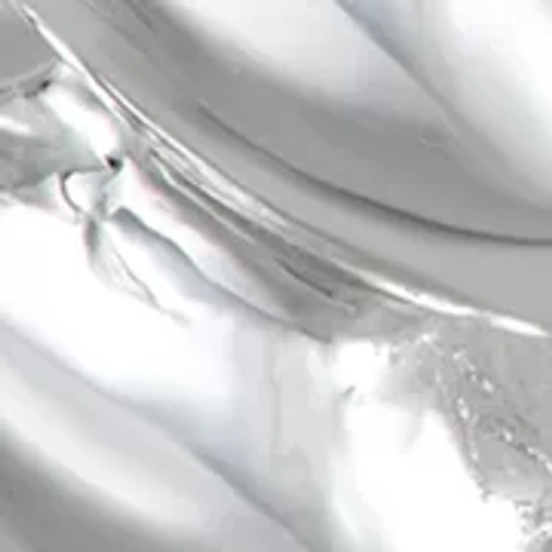 C Hoop Silver Tone Earrings