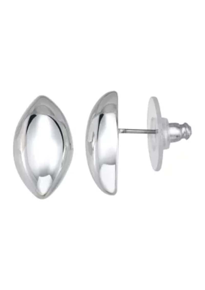 Silver Tone Stud Earrings