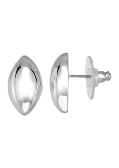 Silver Tone Stud Earrings