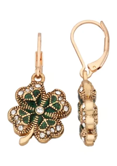  Lucky Shamrock Drop Earrings