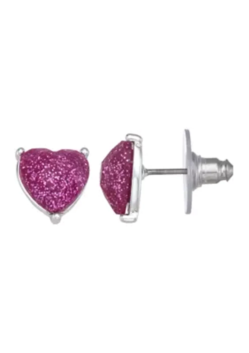 Love Heart Stud Earrings