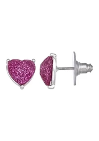Love Heart Stud Earrings