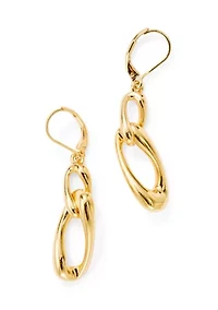 Link Double Drop Lever Earrings