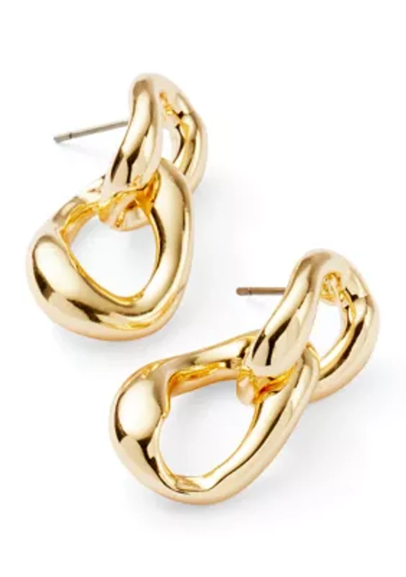 Linked Double Drop Earrings
