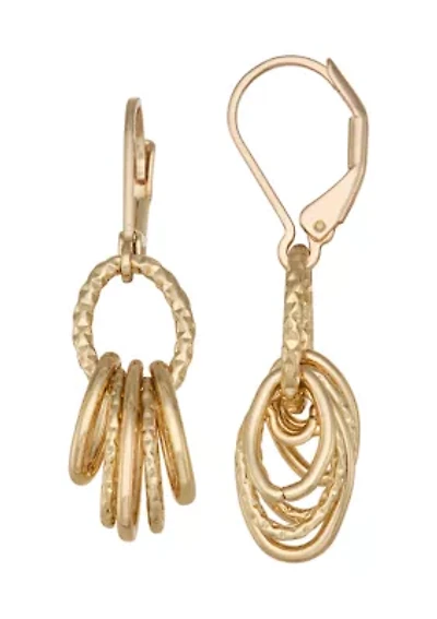 Golden Orbit Double Drop Earrings