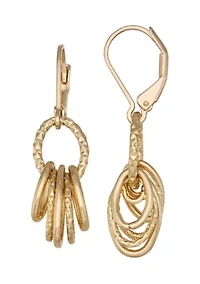 Golden Orbit Double Drop Earrings
