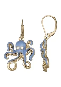  Blue Octopus Drop Earrings