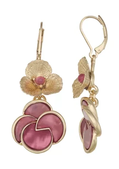 Origami Flower Drop Earrings