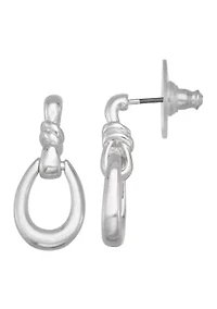 Silver-Tone Bond Drop Earrings