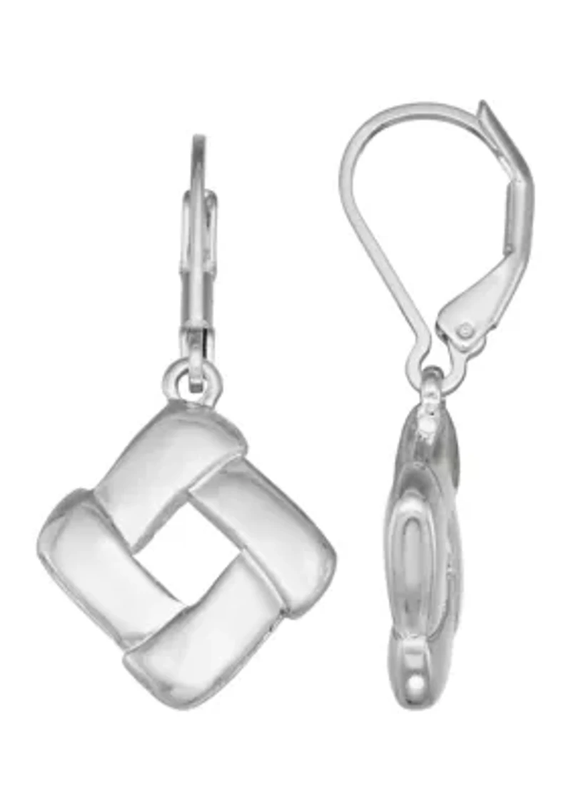 Silver Tone Drop Earrings