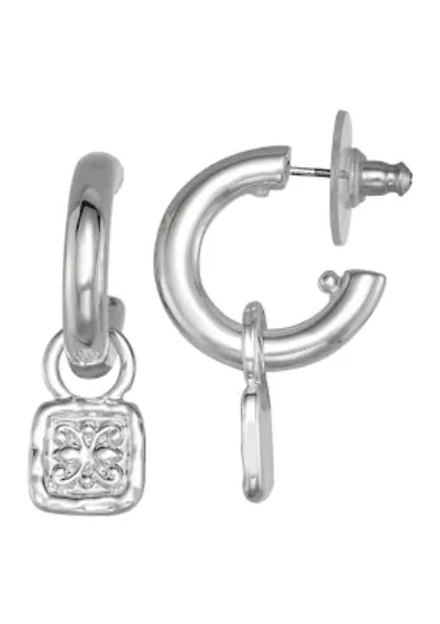  Pattern Huggie Drop Earrings