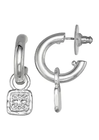  Pattern Huggie Drop Earrings