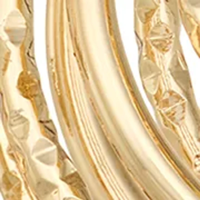 Multi C Hoop Gold Tone Earrings 