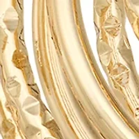 Multi C Hoop Gold Tone Earrings 