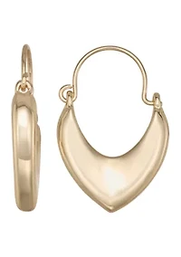  Puffy Gold Tone Hoop Earrings