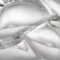 Silver Tone Charm C Hoop Earrings 